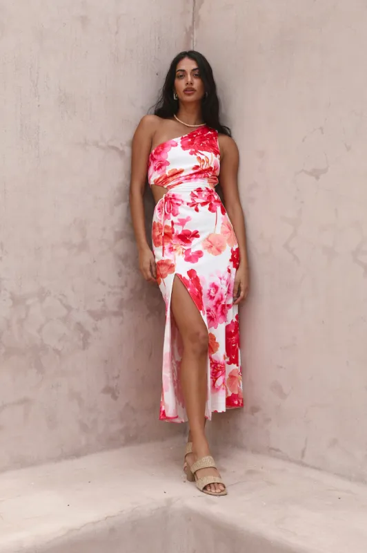 Flowers In Your Hair Maxi Dress Pink sold by Fortunate One