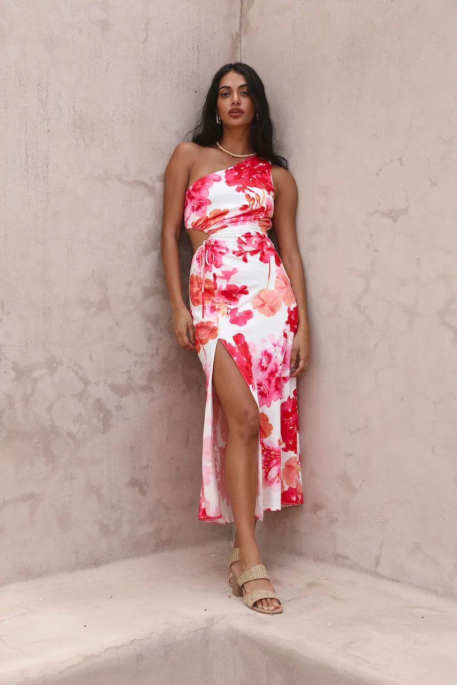 Flowers In Your Hair Maxi Dress Pink sold by Fortunate One