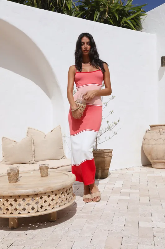 Strawberry Sorbet Maxi Dress Pink sold by Fortunate One