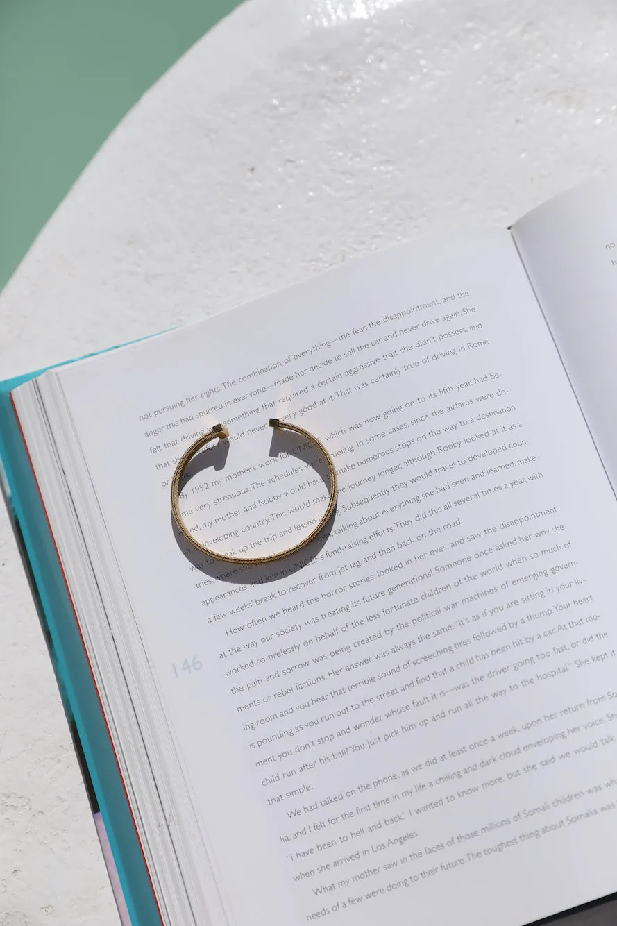 18k gold plated simplicity bracelet sold by Fortunate One product image thumbnail 4