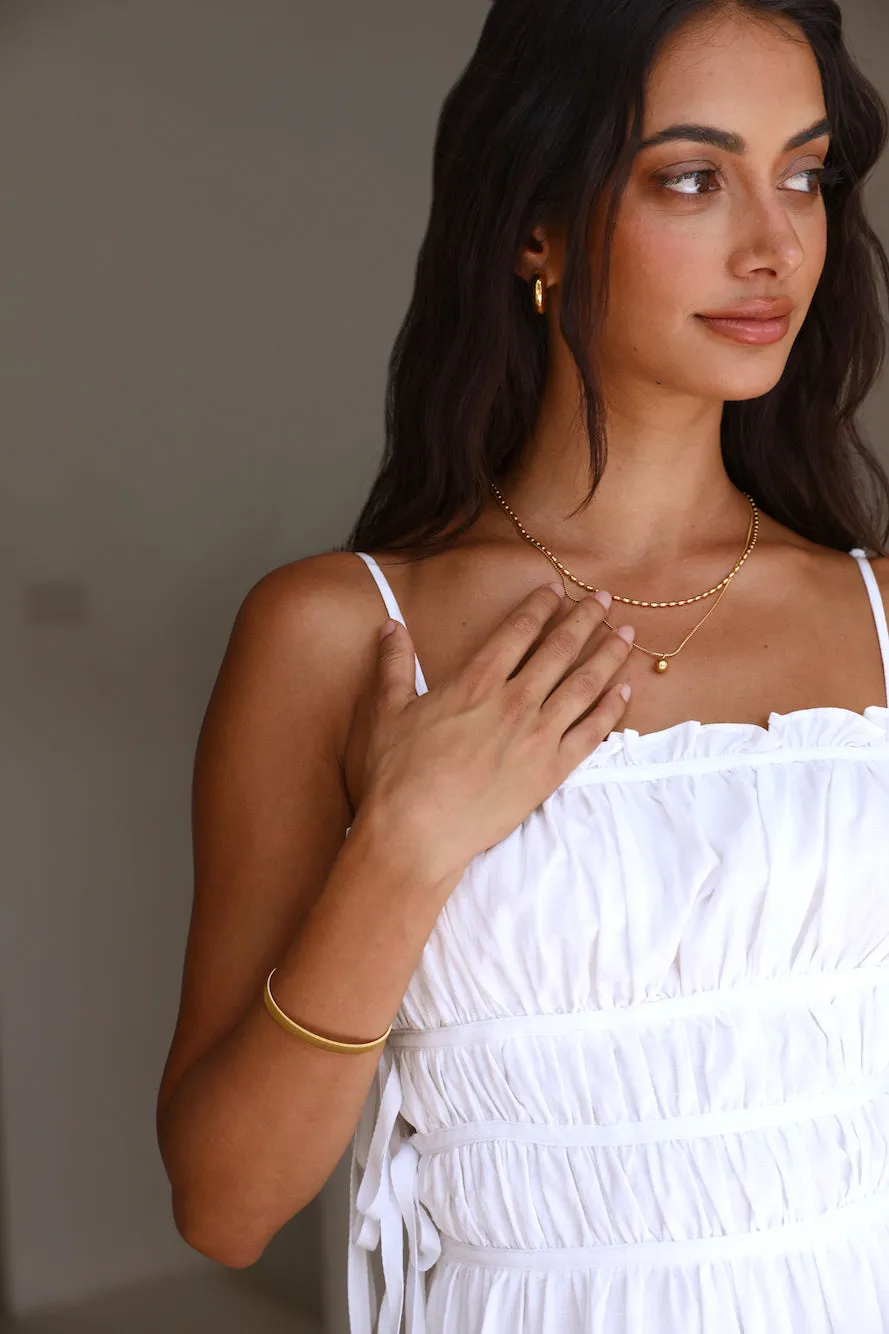 18k gold plated simplicity bracelet sold by Fortunate One