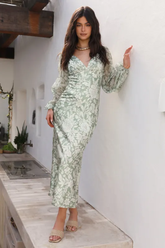 Sweet Serenity Maxi Dress Sage sold by Fortunate One
