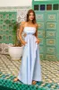 HELLO MOLLY Should We Go Maxi Dress Blue sold by Fortunate One