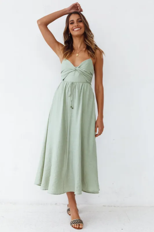 Phenomenon Maxi Dress Pistachio sold by Fortunate One