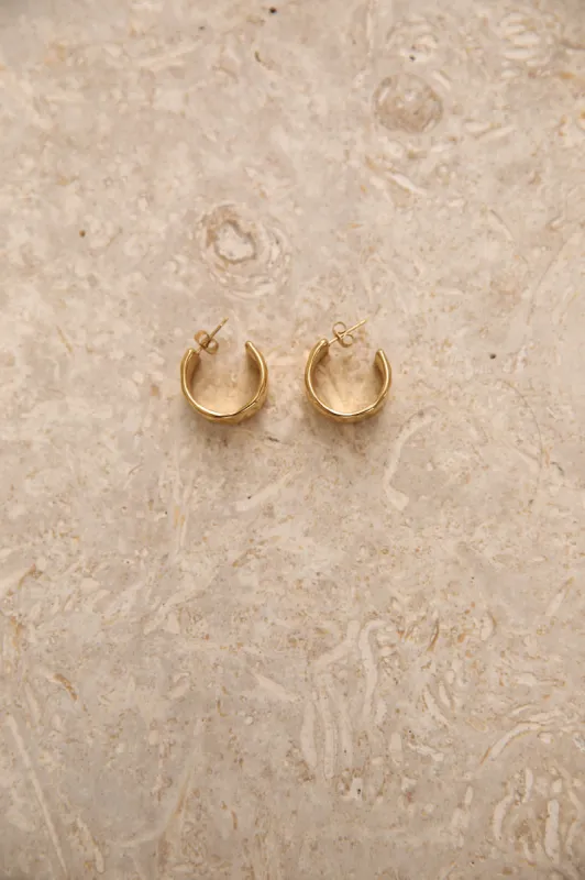 18k Gold Plated Mermaid Dream Hoop Earrings Gold sold by Fortunate One