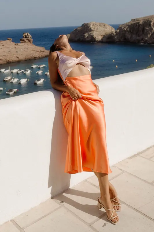 When You Breathe Maxi Dress Orange sold by Fortunate One