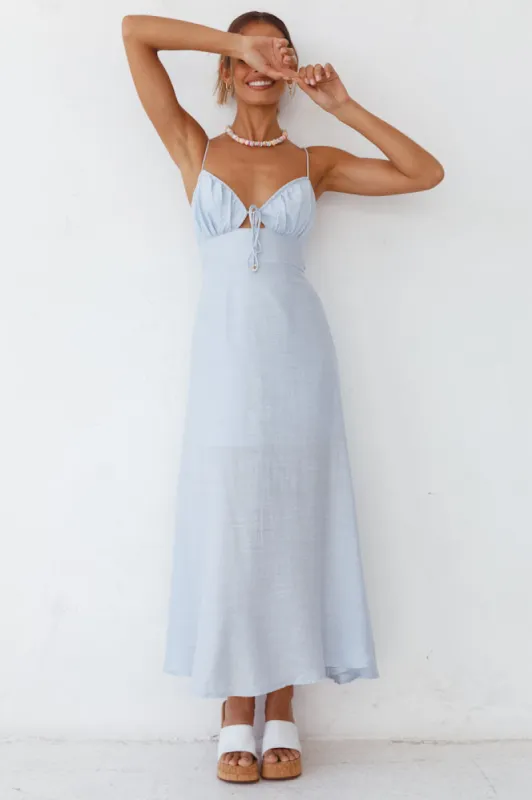 Heart In Two Maxi Dress Blue sold by Fortunate One