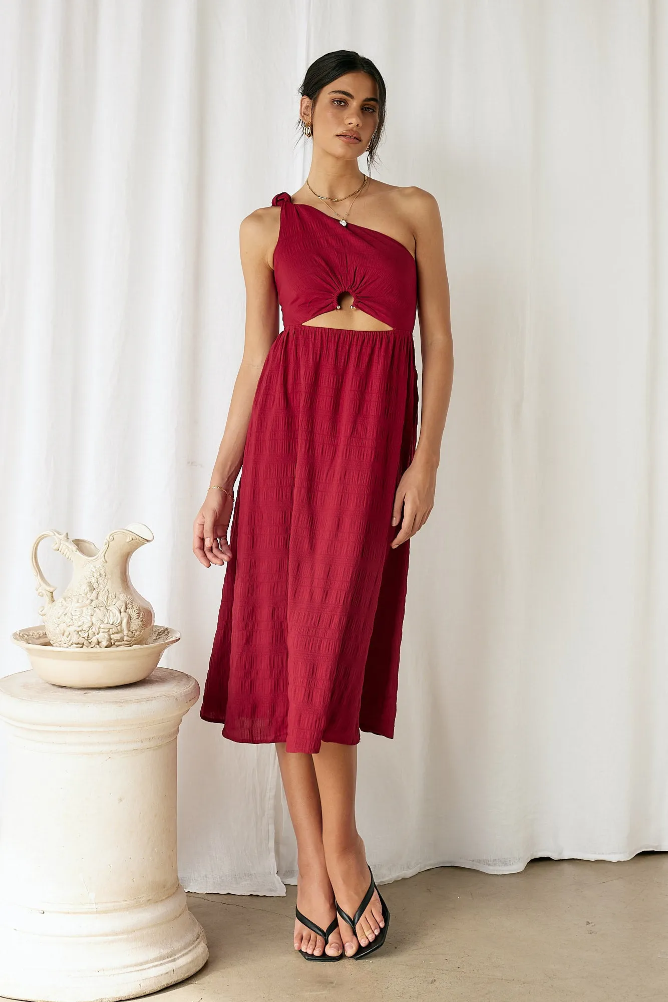 Dive In Maxi Dress Red sold by Fortunate One product image thumbnail 5