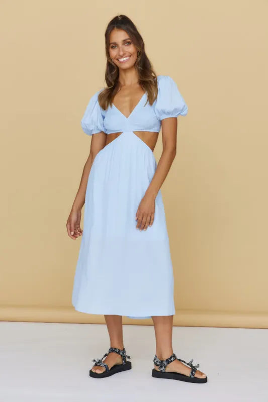 One Fine Day Maxi Dress Blue sold by Fortunate One