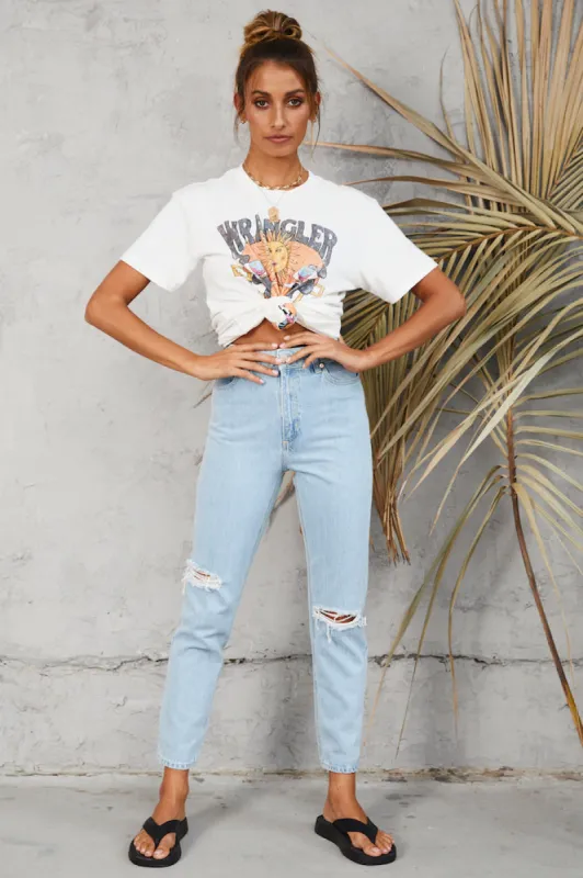 ABRAND A94 High Slim Jeans Daisy Blue sold by Fortunate One