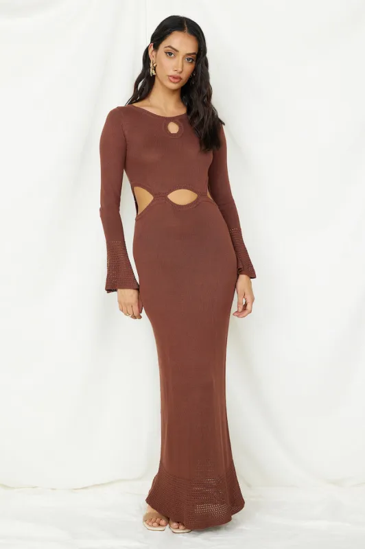 The One That Got Away Maxi Dress Brown sold by Fortunate One
