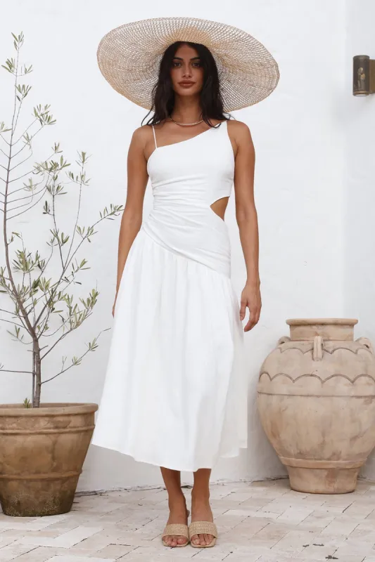 Sweetest Smile Maxi Dress White sold by Fortunate One