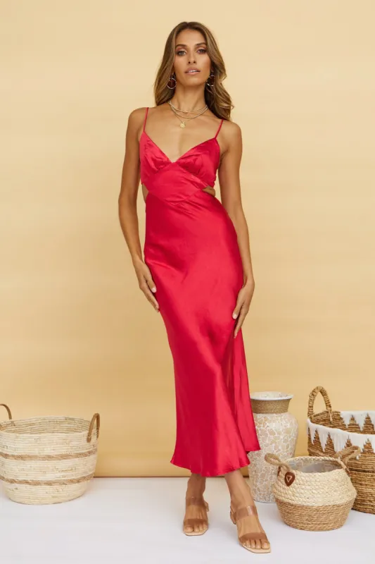 Waiting For You Maxi Dress Red sold by Fortunate One