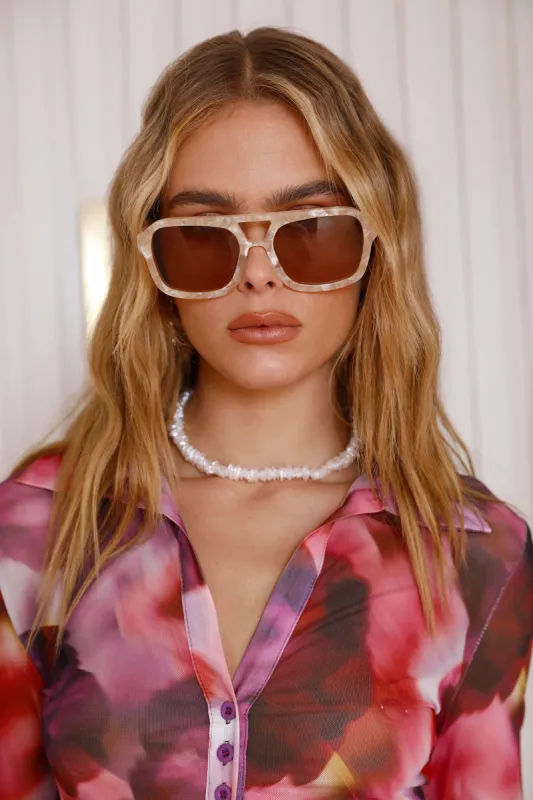 BANBÉ The Lais Sunglasses Pearl Tort Caramel sold by Fortunate One