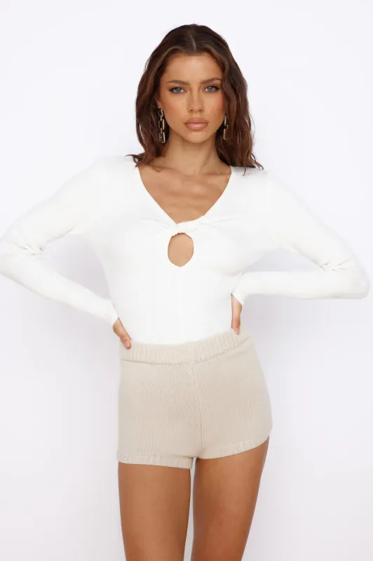 Sunlight Feels Ribbed Top White sold by Fortunate One