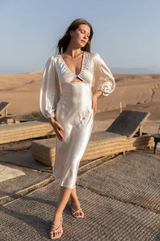 Adriel Maxi Dress Champagne sold by Fortunate One