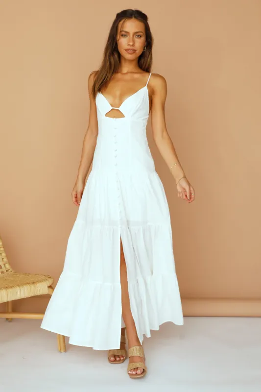 Forever Candlelit Maxi Dress White sold by Fortunate One