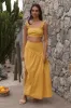 Mango Trees Maxi Skirt Mustard sold by Fortunate One