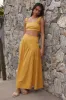 Mango Trees Maxi Skirt Mustard sold by Fortunate One