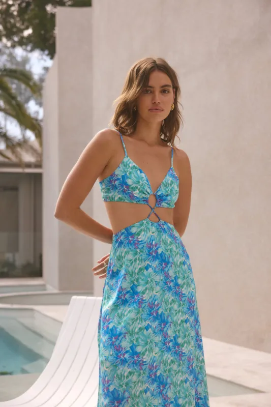 FORTUNATE ONE Serena Maxi Dress Blue sold by Fortunate One