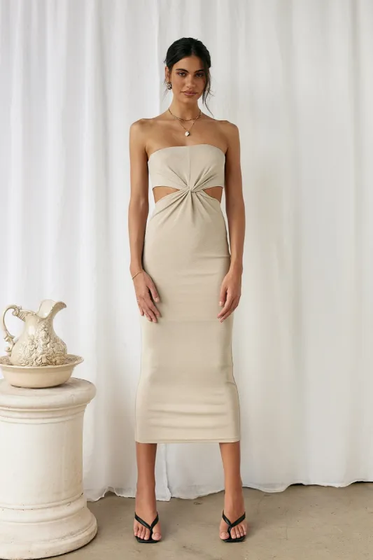 Capture The Stars Maxi Dress Beige sold by Fortunate One
