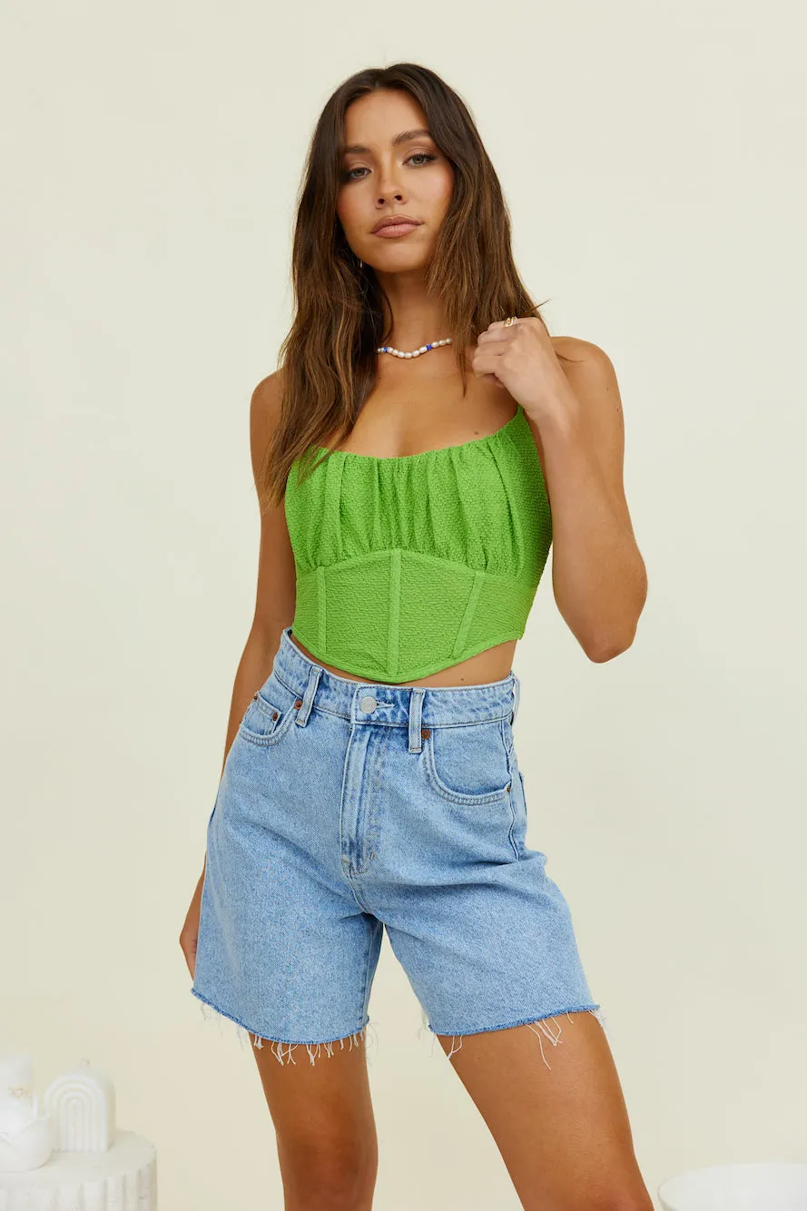 You And Me Crop Top Green sold by Fortunate One product image thumbnail 2