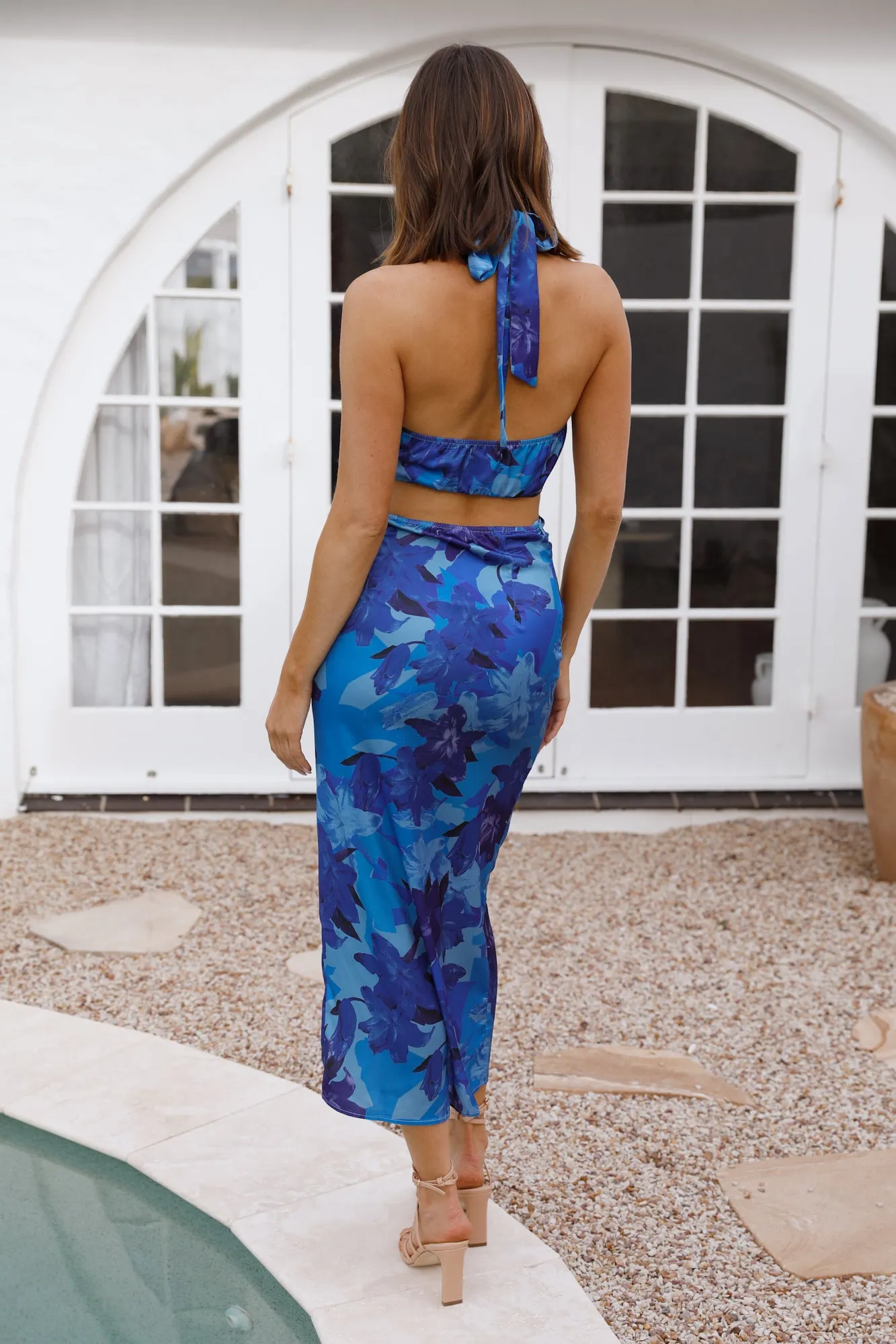 Perfect Pieces Maxi Skirt Blue sold by Fortunate One product image thumbnail 4
