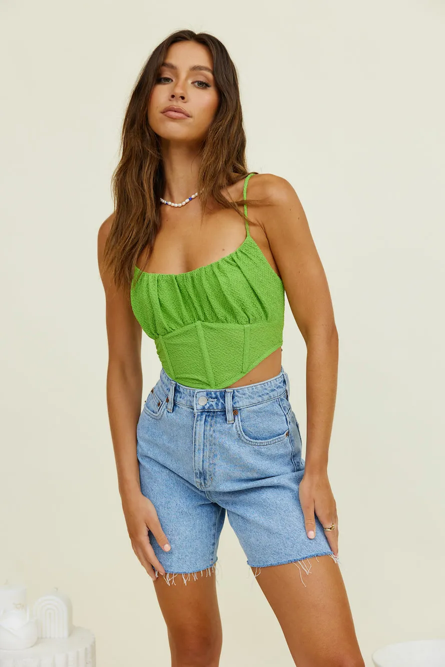 You And Me Crop Top Green sold by Fortunate One product image thumbnail 4