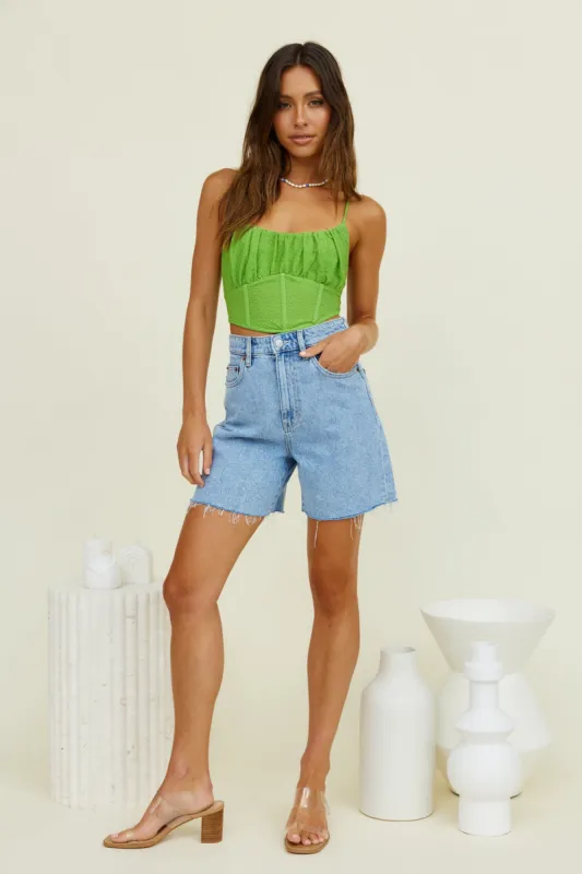 You And Me Crop Top Green sold by Fortunate One