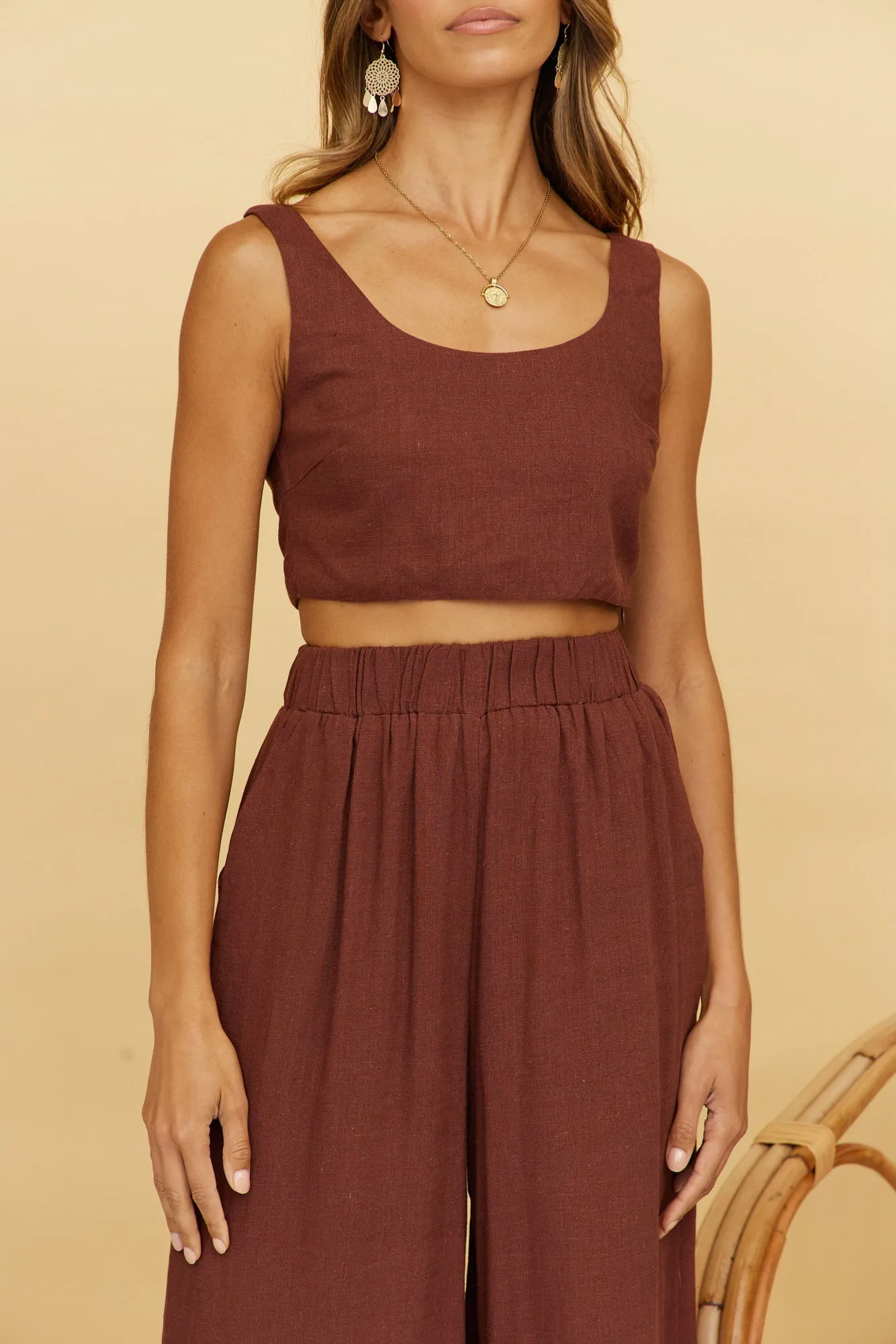 Sweet Horizon Crop Top Brown sold by Fortunate One product image thumbnail 5