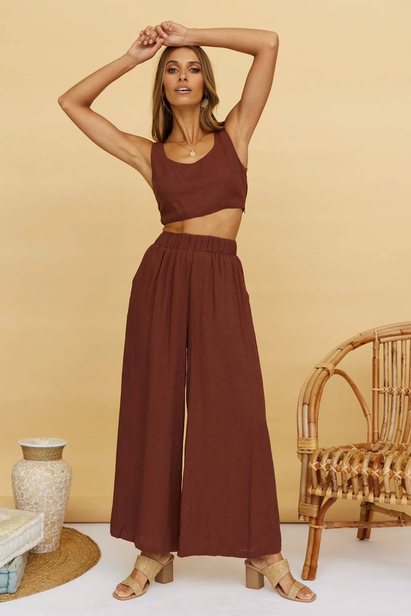 Sweet Horizon Crop Top Brown sold by Fortunate One product image thumbnail 2