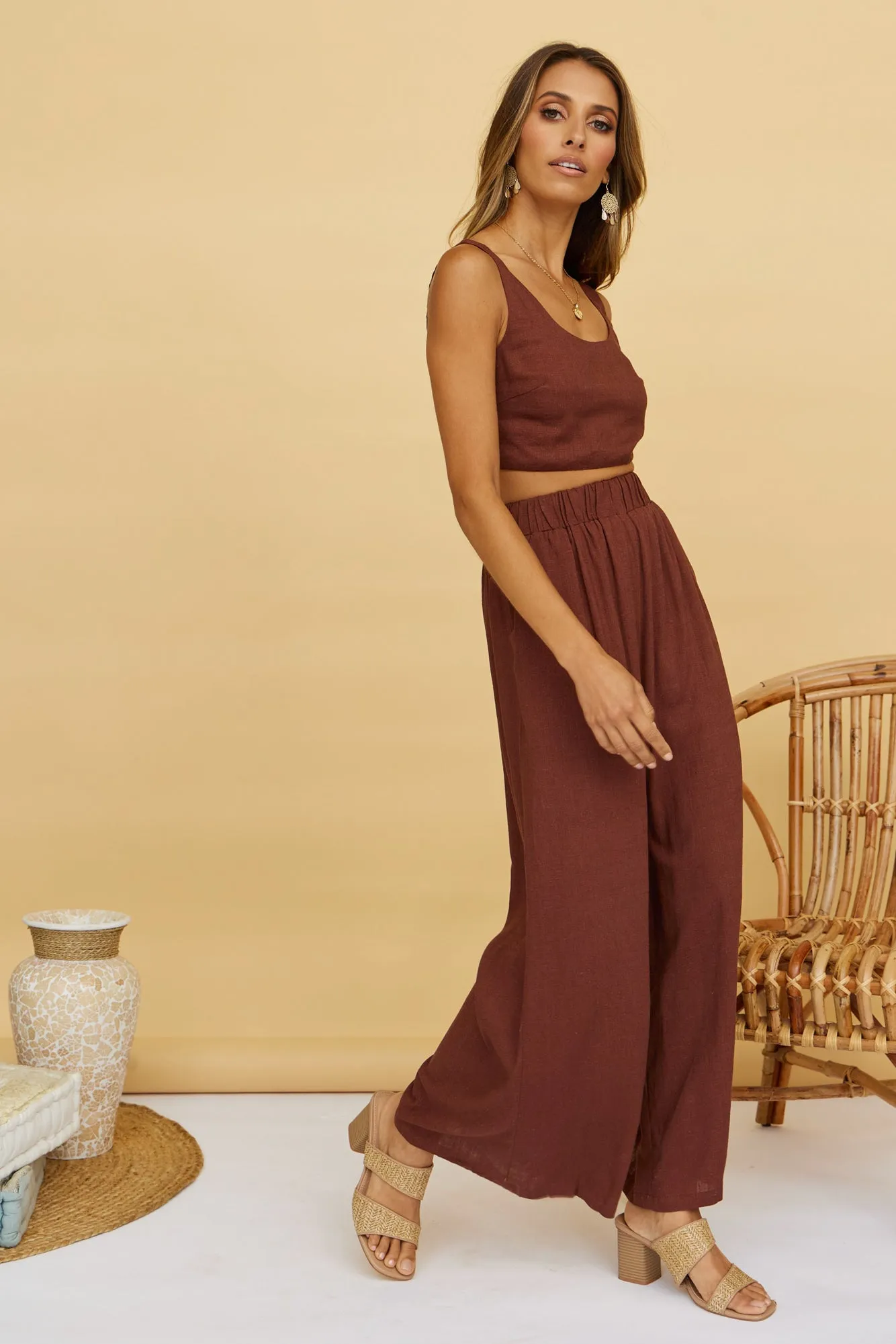 Sweet Horizon Crop Top Brown sold by Fortunate One product image thumbnail 4