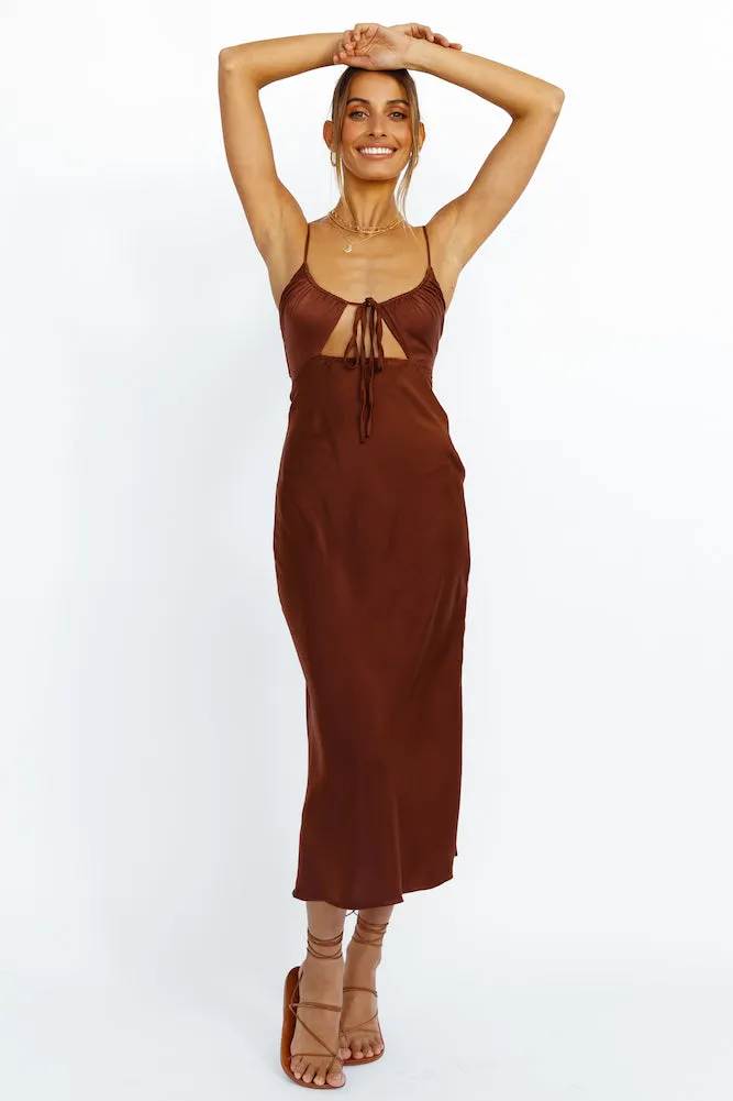 Cariele Maxi Dress Brown sold by Fortunate One product image thumbnail 4