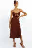 Cariele Maxi Dress Brown sold by Fortunate One