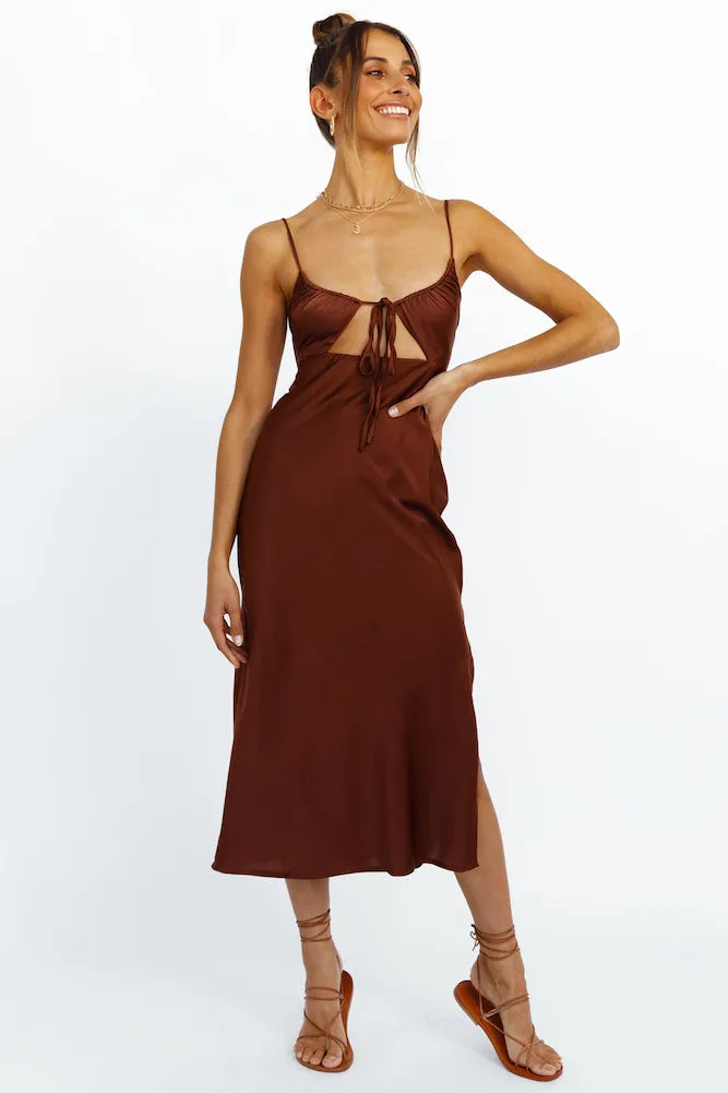 Cariele Maxi Dress Brown sold by Fortunate One product image thumbnail 3