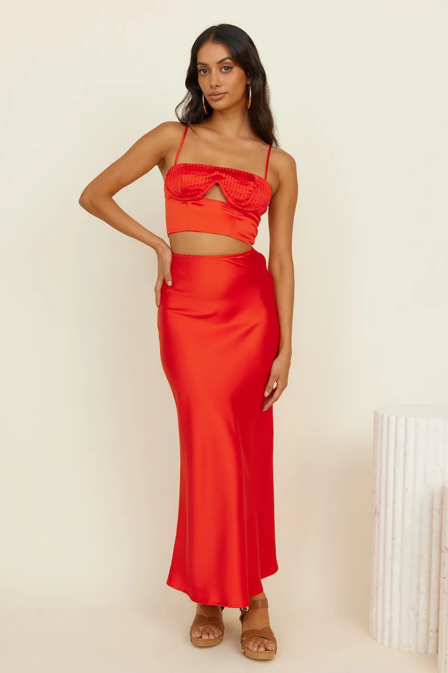 Sweet Haven Maxi Skirt Red sold by Fortunate One product image thumbnail 2