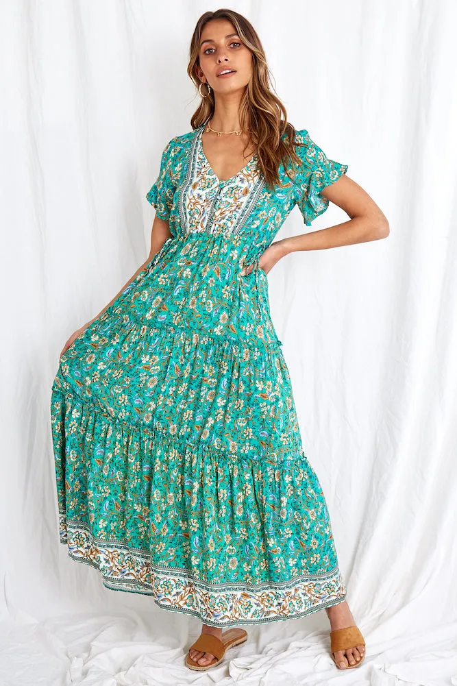 Kindness First Maxi Dress Green sold by Fortunate One product image thumbnail 3