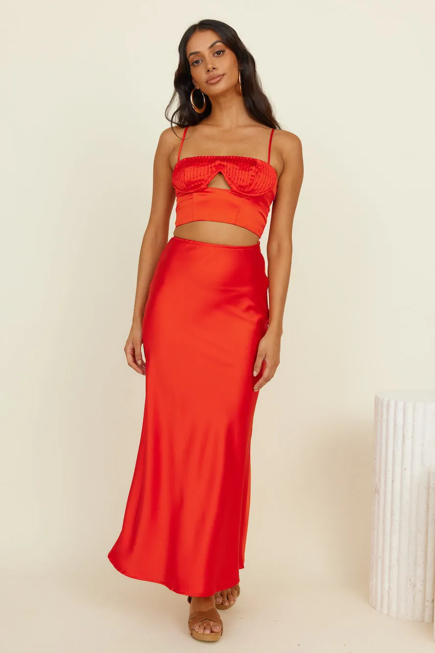 Sweet Haven Maxi Skirt Red sold by Fortunate One product image thumbnail 3