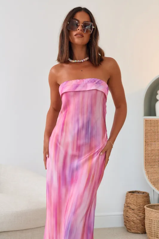 Venti Maxi Dress Pink sold by Fortunate One