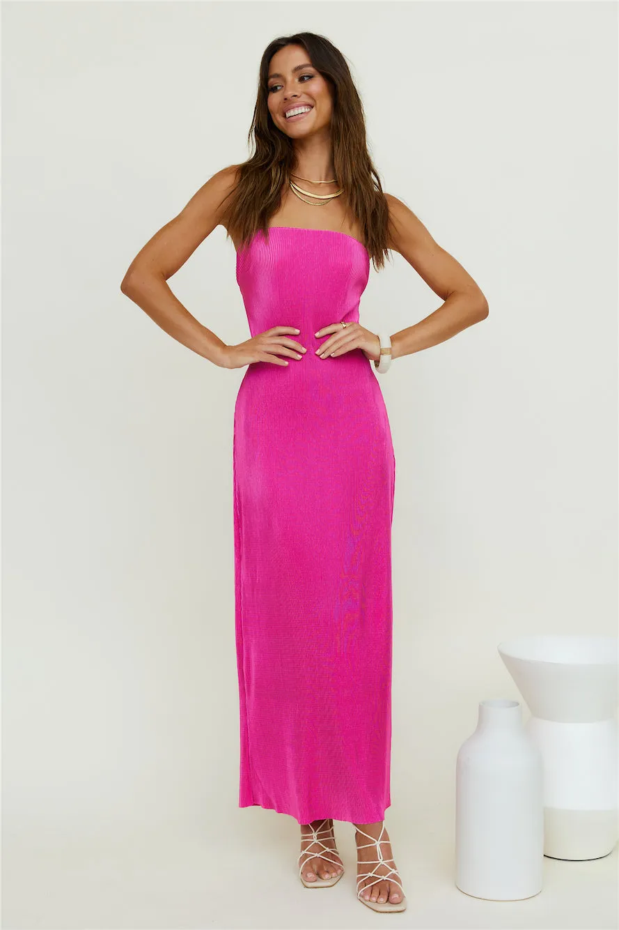 Thinking Of Dusk Maxi Dress Pink sold by Fortunate One