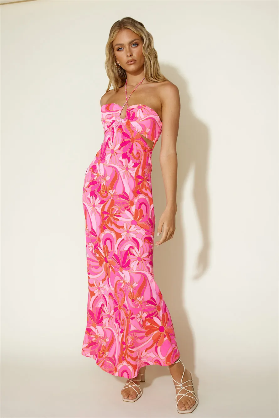 Summer Getaway Maxi Dress Pink sold by Fortunate One product image thumbnail 4