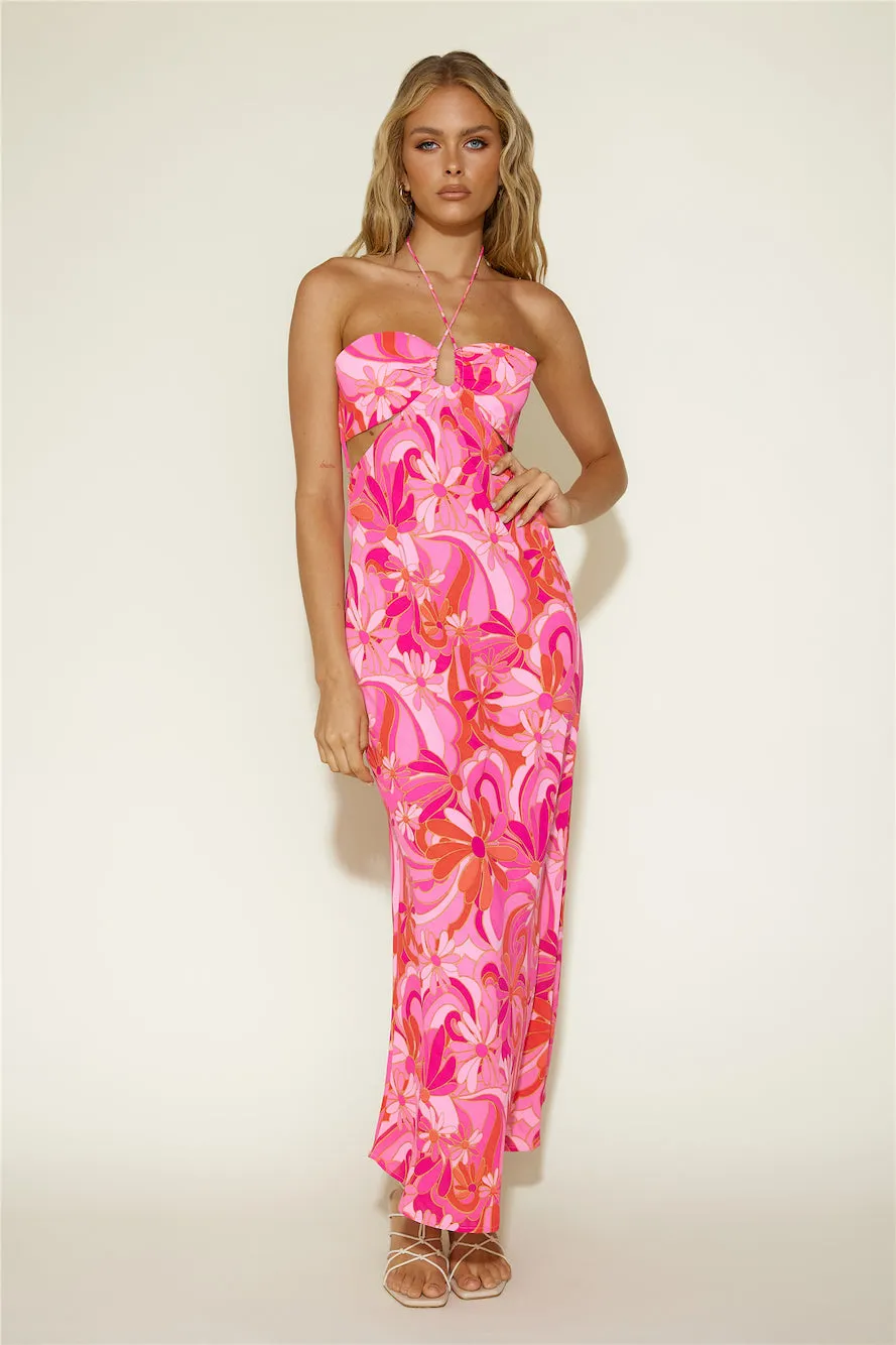Summer Getaway Maxi Dress Pink sold by Fortunate One