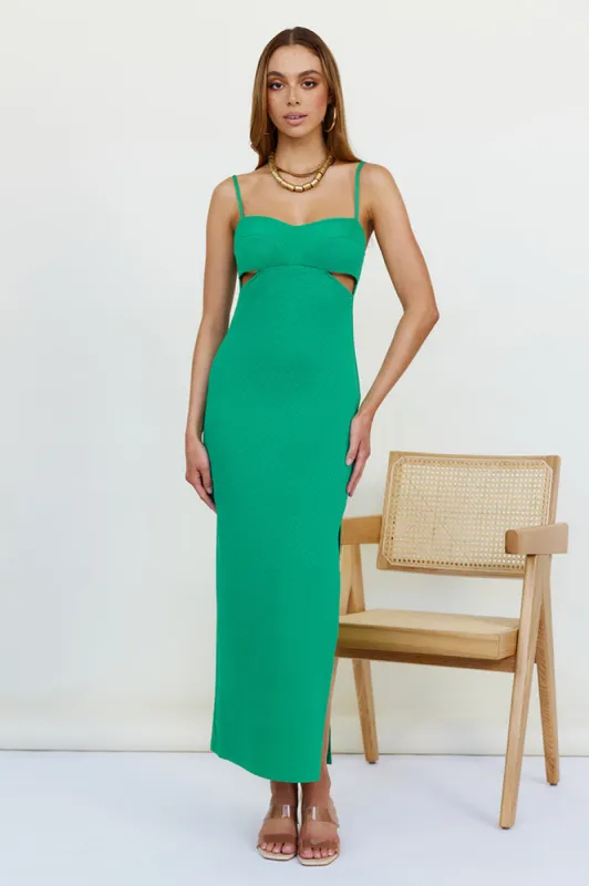 Date Down Maxi Dress Green sold by Fortunate One
