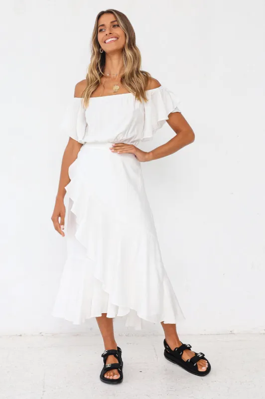 Summer In Turin Maxi Dress White sold by Fortunate One