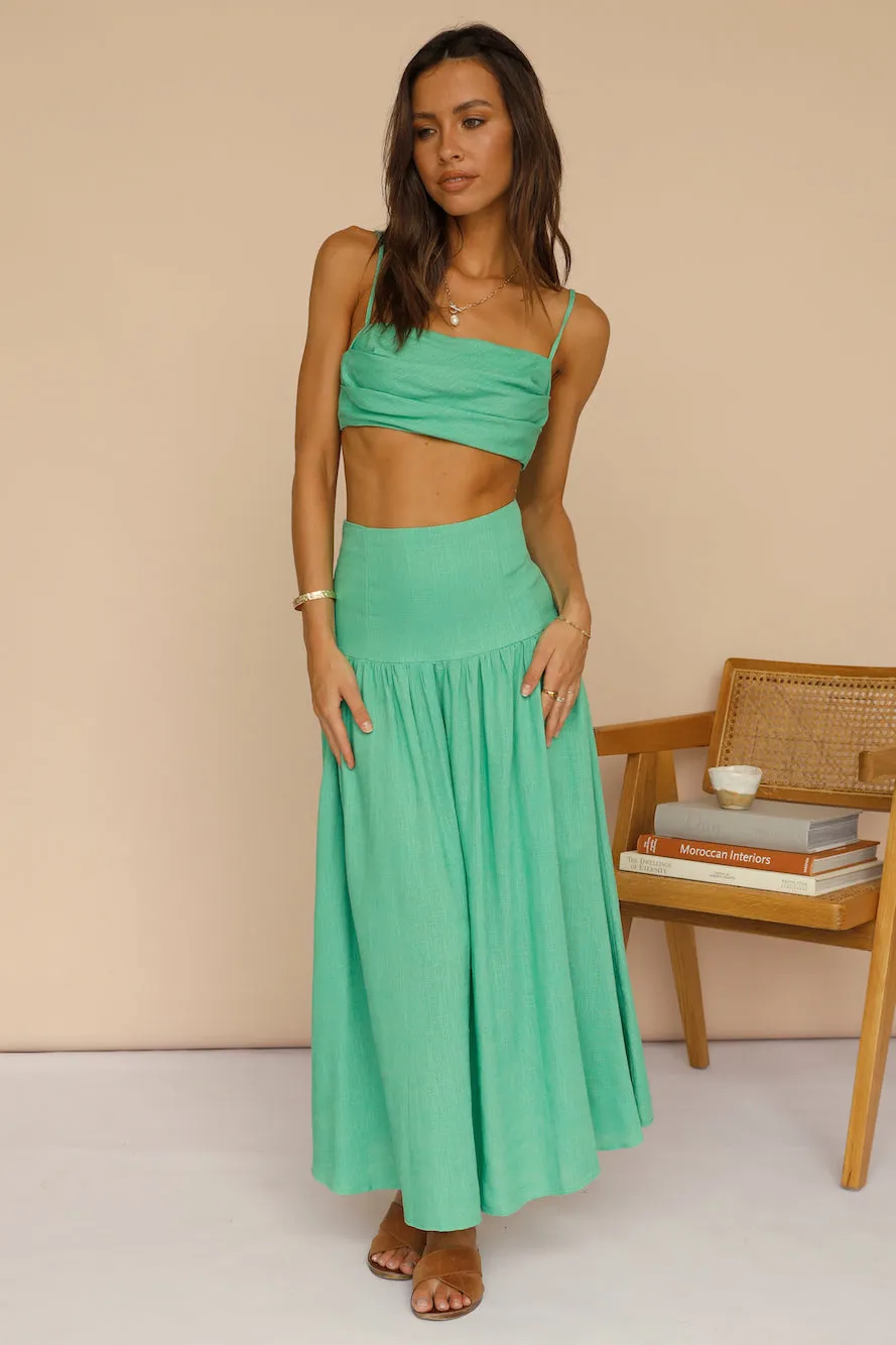 Natural Fragrance Maxi Skirt Green sold by Fortunate One product image thumbnail 3
