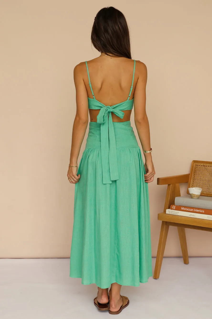 Natural Fragrance Maxi Skirt Green sold by Fortunate One product image thumbnail 4