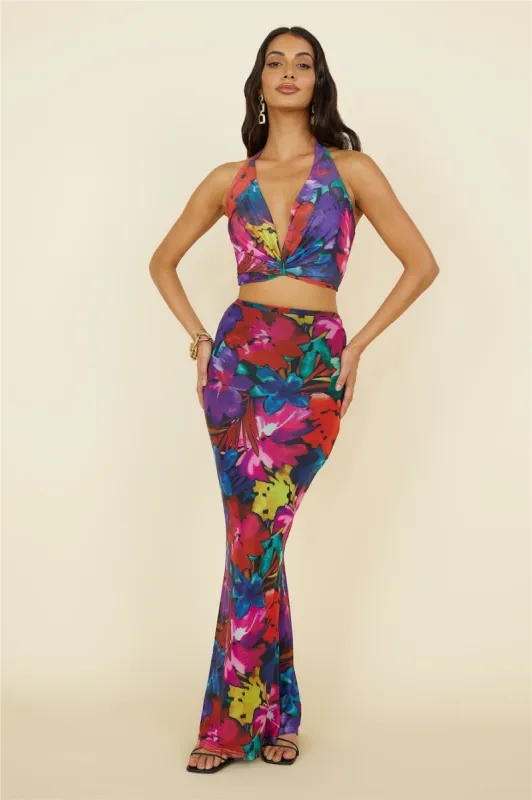 RUNAWAY THE LABEL Zarela Maxi Skirt Black sold by Fortunate One