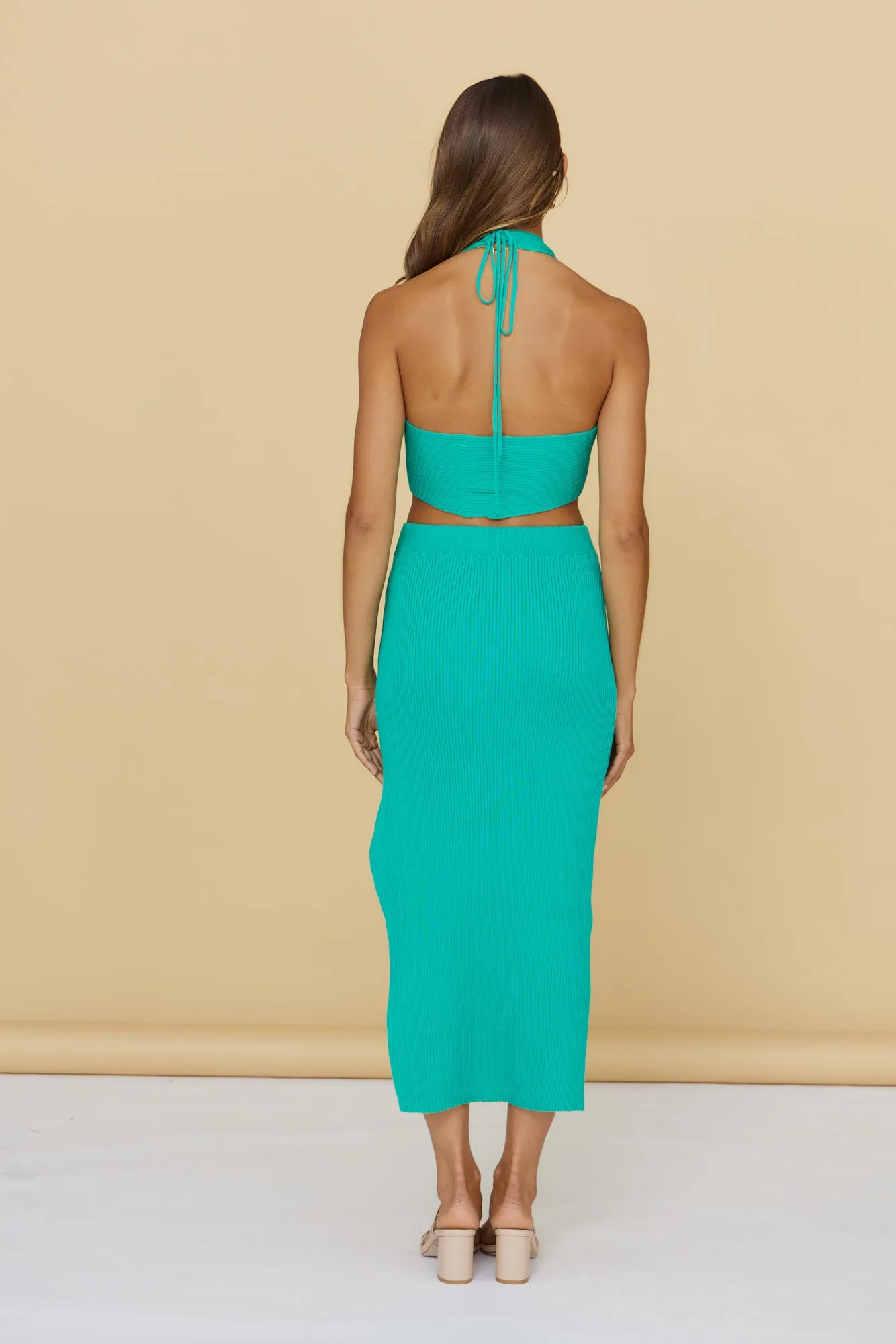 Tropical City Maxi Skirt Green sold by Fortunate One product image thumbnail 5