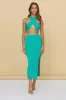 Tropical City Maxi Skirt Green sold by Fortunate One