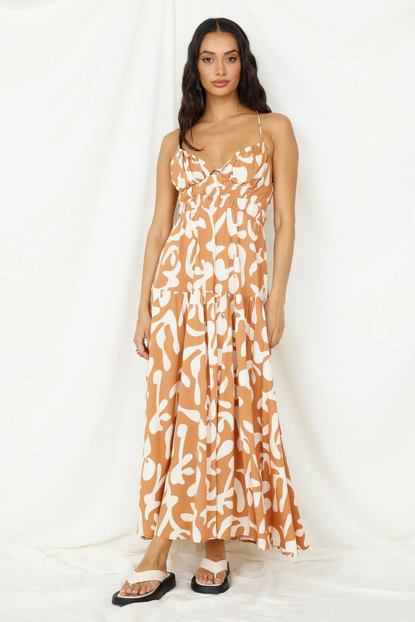Lover Of Love Maxi Dress Brown sold by Fortunate One product image thumbnail 3